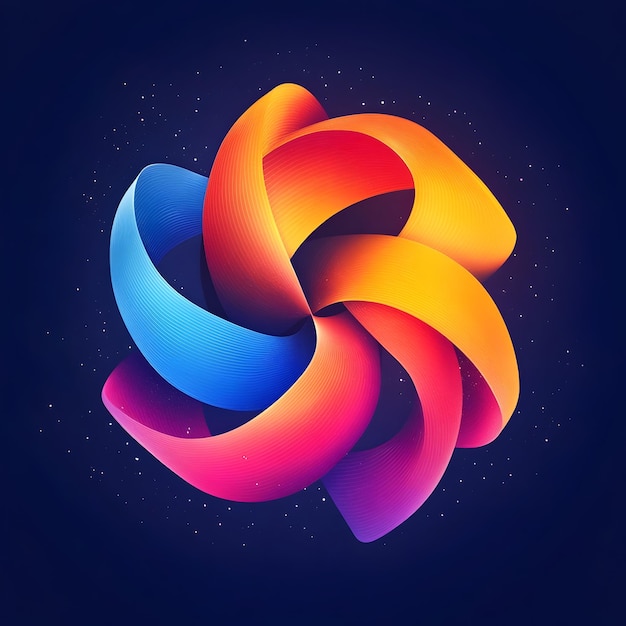 Harmonious Dance of Geometric Shapes for Innovative Tech Startup Logo