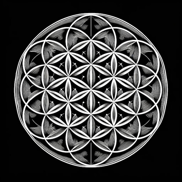 Harmony in Geometry The Intricate Beauty of the Flower of Life