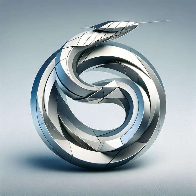 Harmony of Innovation A Modern Ouroboros Business Graphic with Geometric Elegance