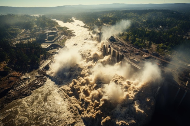 Harrowing scenes of large river floods and devastating floods