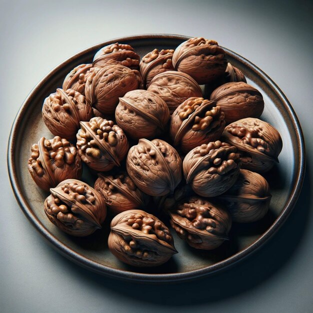 Harvest of Abundance A Plate Full of Walnuts