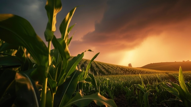 Harvest Havoc Tornado Strikes at Dusk in the Countryside