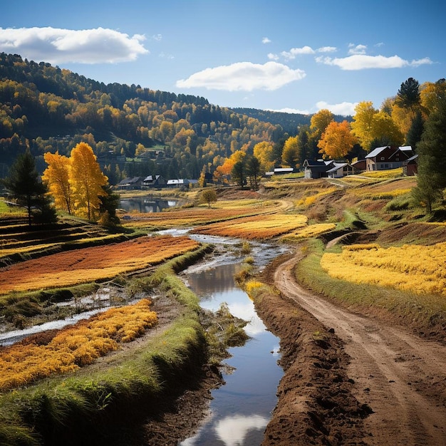 Harvest Hues Autumn Landscape Photo