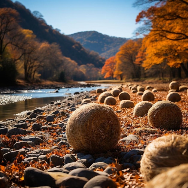 Harvest Season Harmony Autumn Landscape Photo