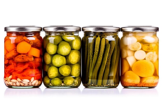 Harvest of Vibrance Captivating Stock Photo of Canned Vegetables Tabletop Photography