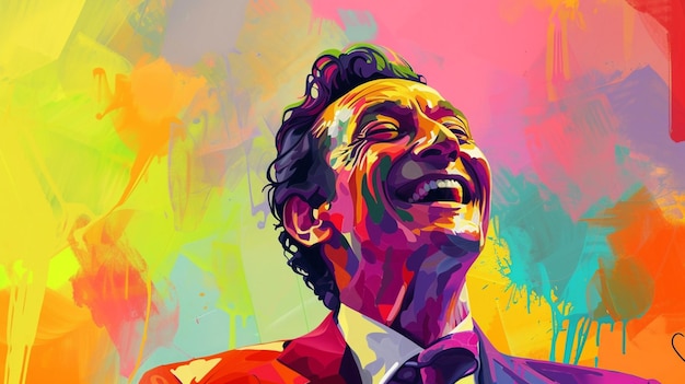 Harvey Milk Day illustration of ai colorfull illustrationGenerative AI