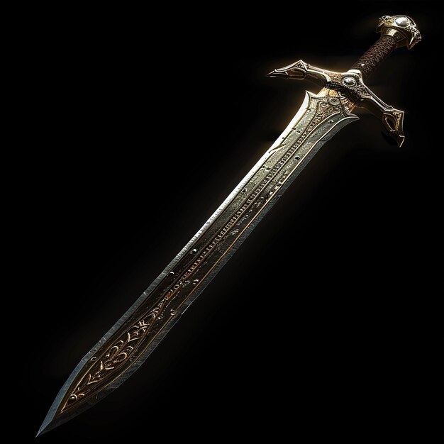 Photo has draconic patterns along the blade with mysterious glowing symbols and a draconic aura4