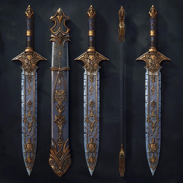 has draconic patterns along the blade with mysterious glowing symbols and a draconic aura4