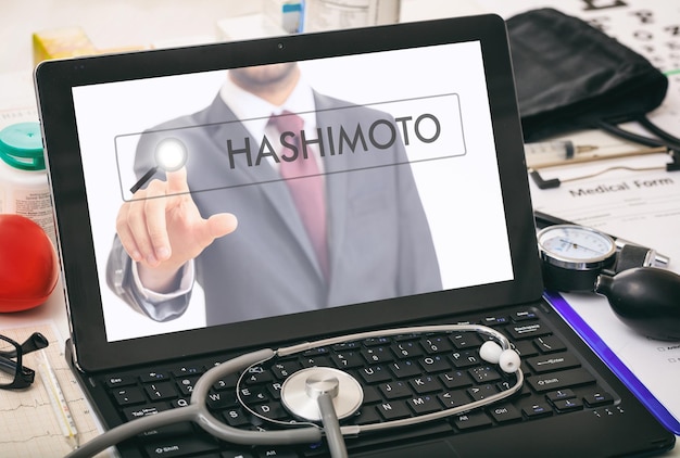 Hashimoto written on a computer's screen