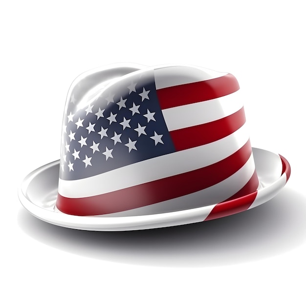 Hat in american flag colors style