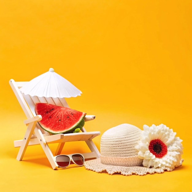 Photo a hat a hat and a hat sit on a mat with flowers