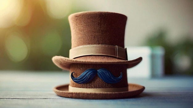 a hat with a brown band and a brown band