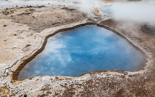 Haukadalur geothermal area along the golden circle Iceland