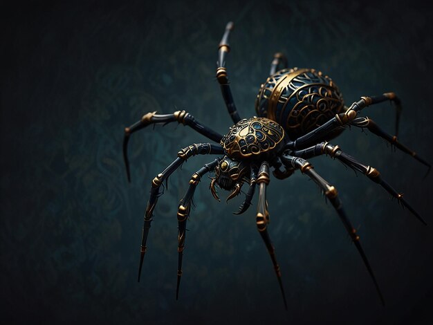 Photo the haunted spider dark