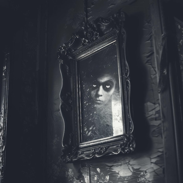 Photo haunted staircases and creepy mirrors for halloween