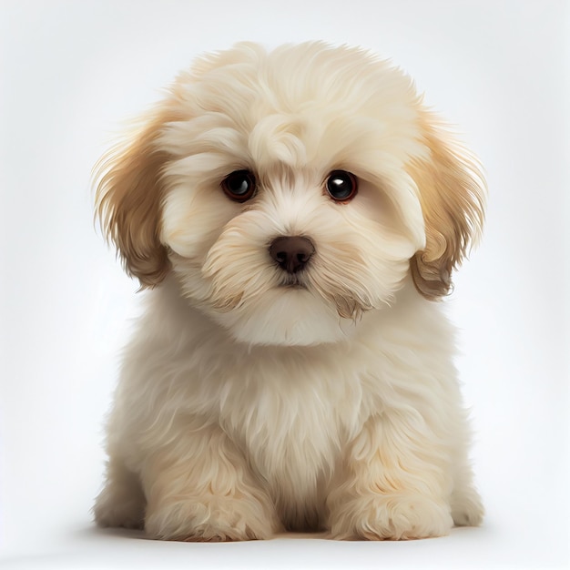 Havanese Bichon Realistic illustration of dog isolated on white background Dog breeds