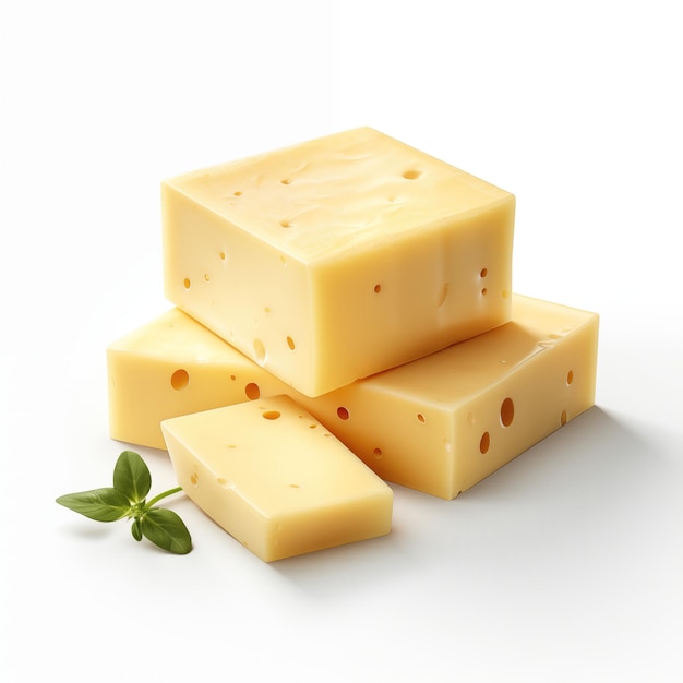 Havarti Cheese isolated on transparent background