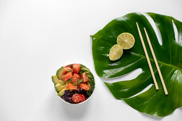 Hawaiian salmon poke bowl