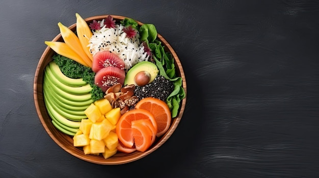 Photo hawaiian tuna poke bowl