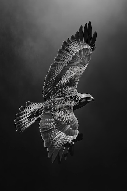 Photo hawk in flight