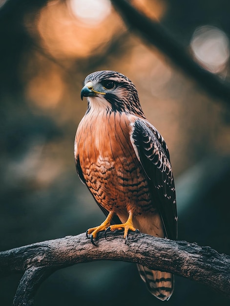 Photo hawk isolated on cute background