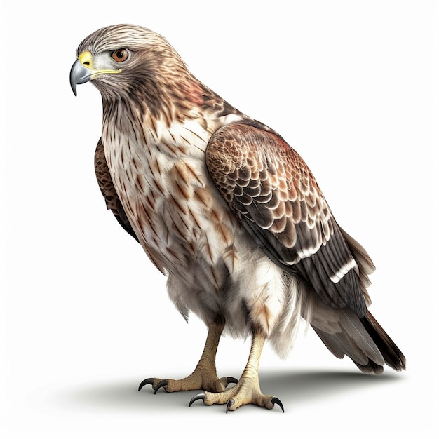 Hawk isolated on white background Generative AI