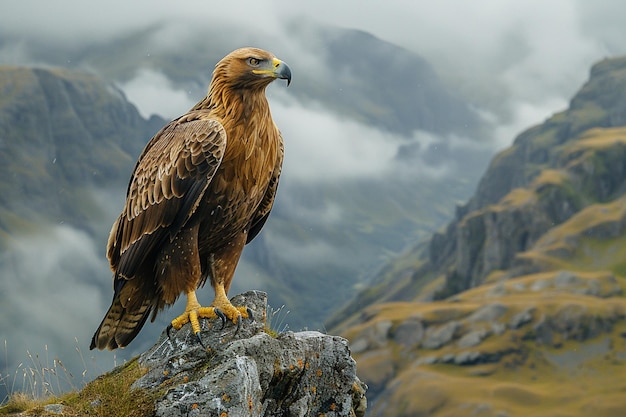 Photo a hawk with a word on its back is written in black