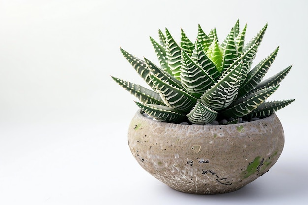 Haworthia Plant On White Background