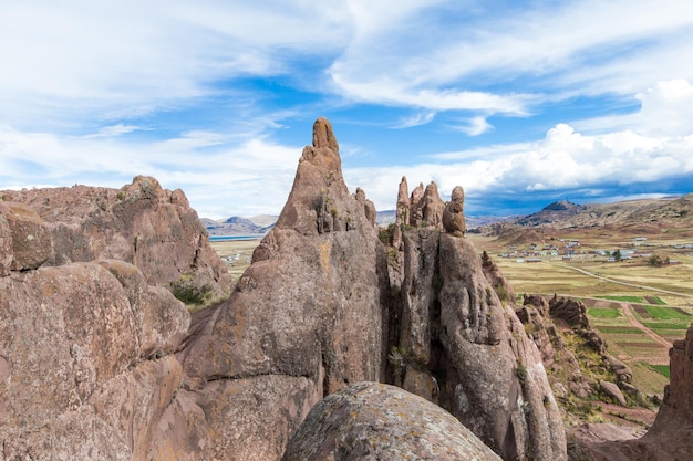 Hayu Marca the mysterious stargate and unique rock formations near Puno Peru