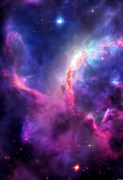 HD Wallpaper of space stars galaxy nebula 3D rendering