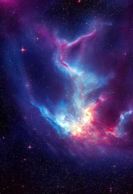 HD Wallpaper of space stars galaxy nebula 3D rendering