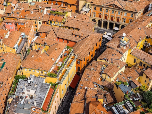 HDR Aerial view of Bologna