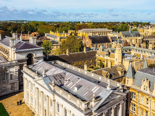 HDR Aerial view of Cambridge