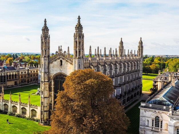 HDR Aerial view of Cambridge