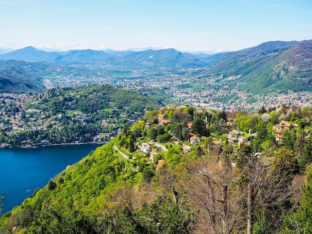 HDR Aerial view of Como