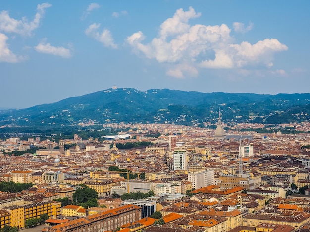 HDR Aerial view of Turin