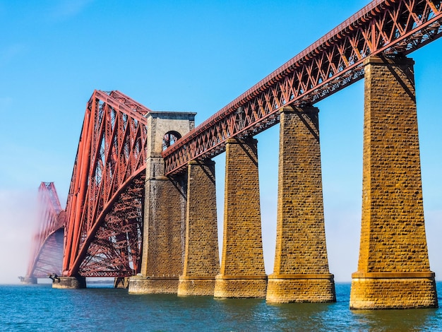 HDR Forth Bridge over Firth of Forth in Edinburgh