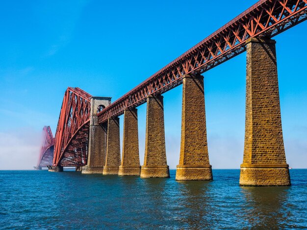 HDR Forth Bridge over Firth of Forth in Edinburgh