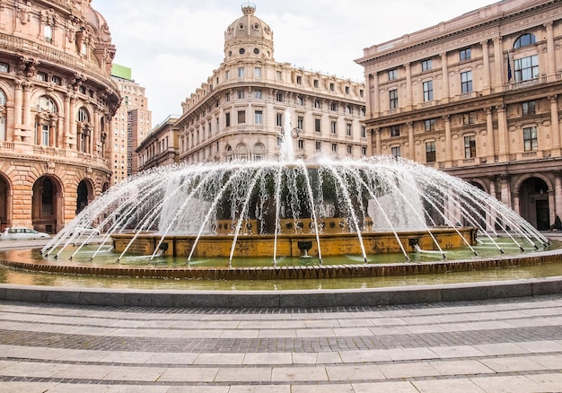 HDR Piazza de Ferrari in Genoa