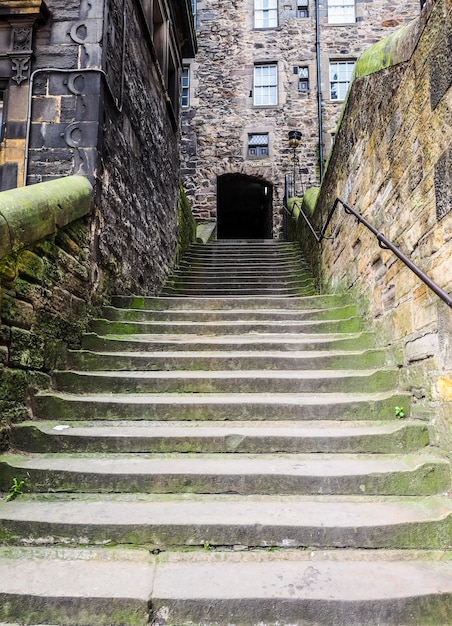 HDR Steps linking the old and new town in Edinburgh