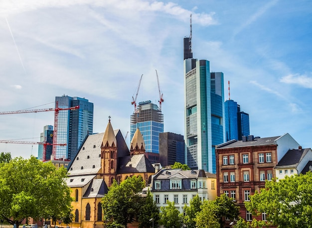 Photo hdr view of frankfurt germany