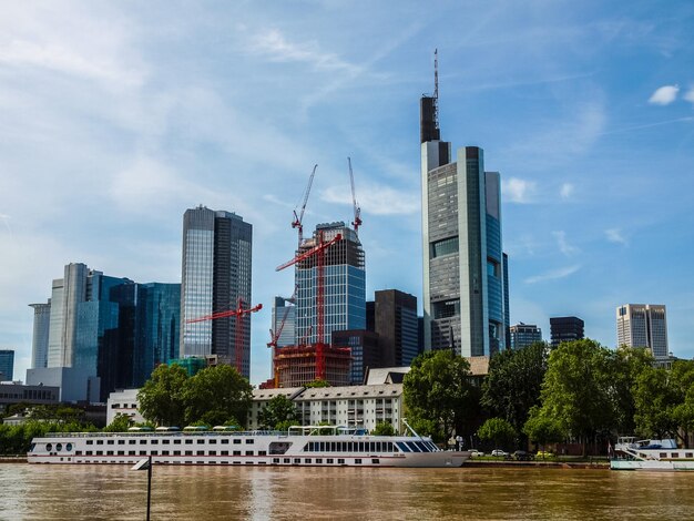 Photo hdr view of frankfurt germany