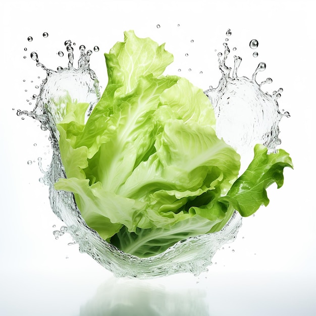 a head of cabbage with a white background