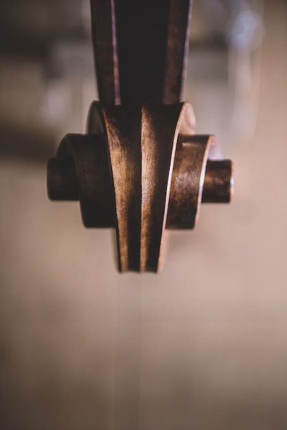 Head of a contrabass under construction