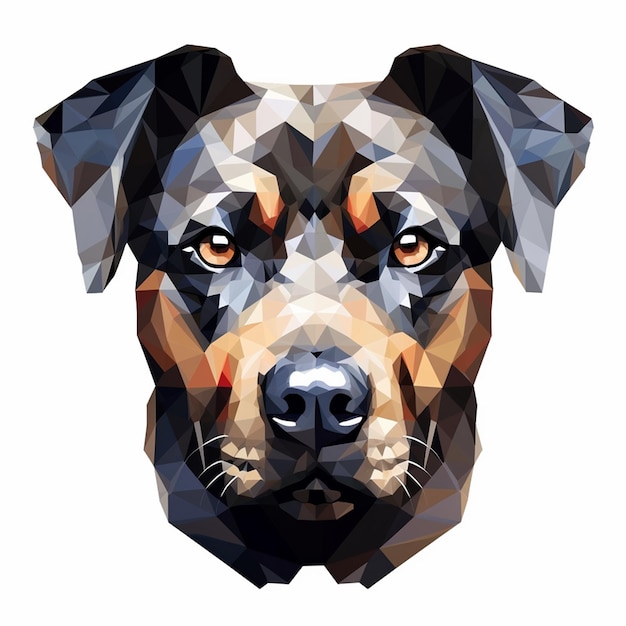 Head of dog polygon