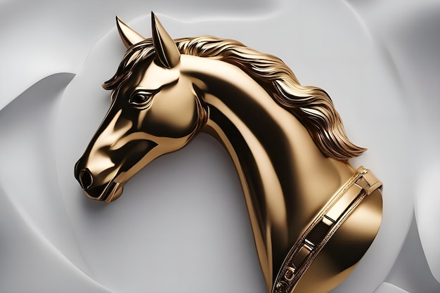 A head horse gold jewelry