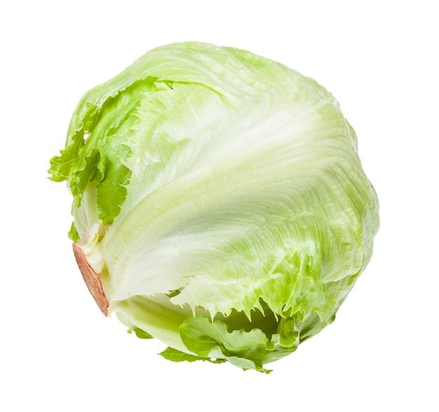 Head of iceberg lettuce isolated on white