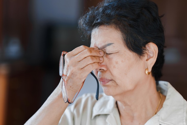 Headache and eye pain negative effects on health in the elderly.