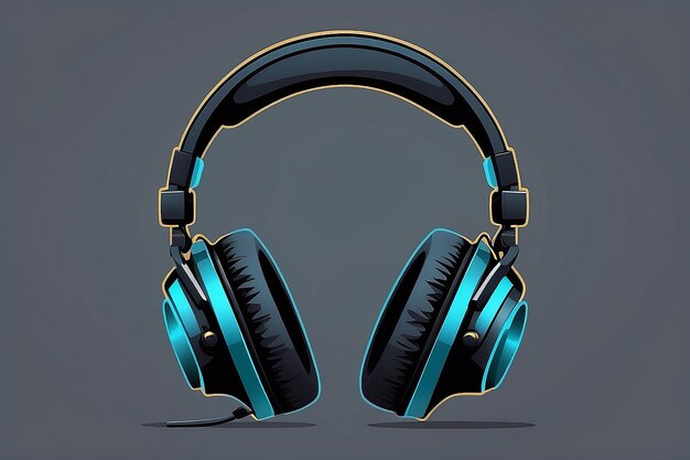 Headphone headset vector art headphones illustration in flat design style clip art image