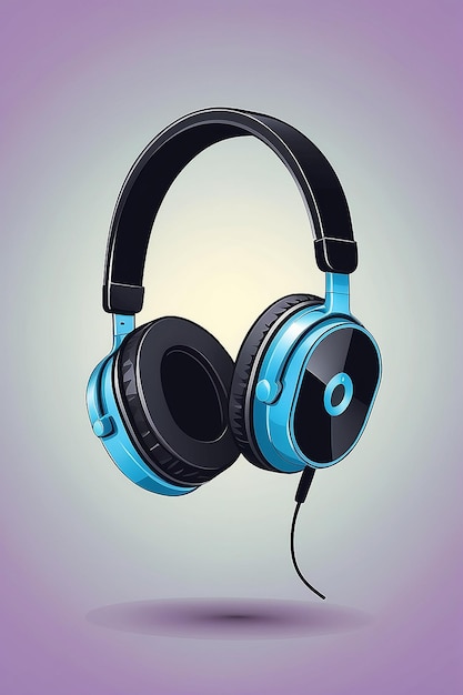 Headphone headset vector art headphones illustration in flat design style clip art image